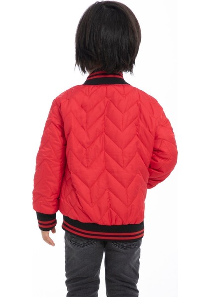 Spor Erkek Çocuk Kolej Yaka Astarlı Su Ve Rüzgar Geçirmez Fermuarlı Cep Mont Ceket