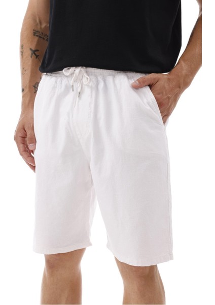 Erkek Cepli Keten Şort – Rahat Kalıp, Hafif Ve Nefes Alabilir Kumaş