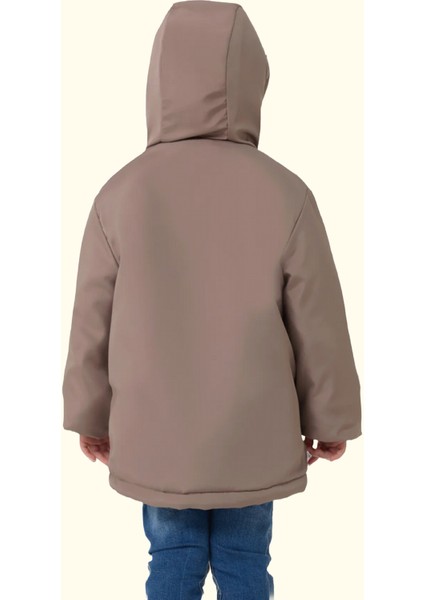 Spor Erkek Çocuk Kürklü Su Ve Rüzgar Geçirmez Kapüşonlu 3 Cep Mont & Kaban & Parka