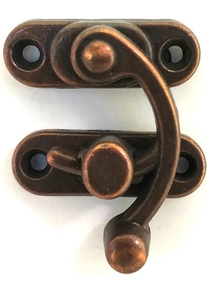 Yay Gözü, Ahşap Kutu Klipsi Büyük 37X45 Mm, Antik, 1 Adet