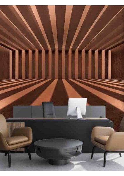 3 Boyutlu Geometrik Bloklar Desenli Isı ve Ses Yalıtımlı Sağlıklı Tekstil Duvar Kağıdı fiyatları