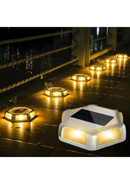 Crepow Güneş Enerjili Su Geçirmez Yol Aydınlatması 12 Adet - Sıcak Beyaz