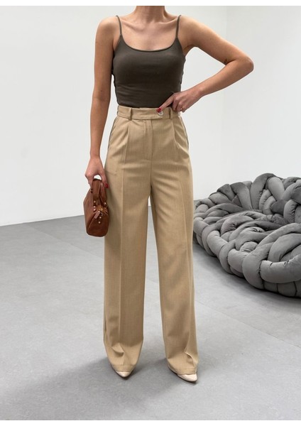 Trio Arka Bel Lasti̇k Detayli Palazzo Pantolon fırsatları