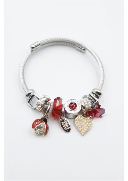 Uğur Böceği Charmlı Bilezik - Kırmızı fiyatları