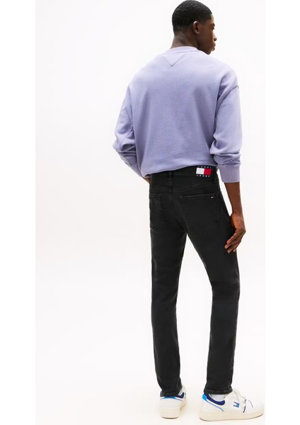 Erkek Austin Daralan Paça Slim Fit Jean Pantolon - Siyah modelleri