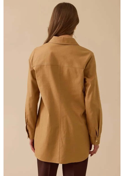 Kadın Nakış Detaylı Baskılı Ceket - Camel fiyatları