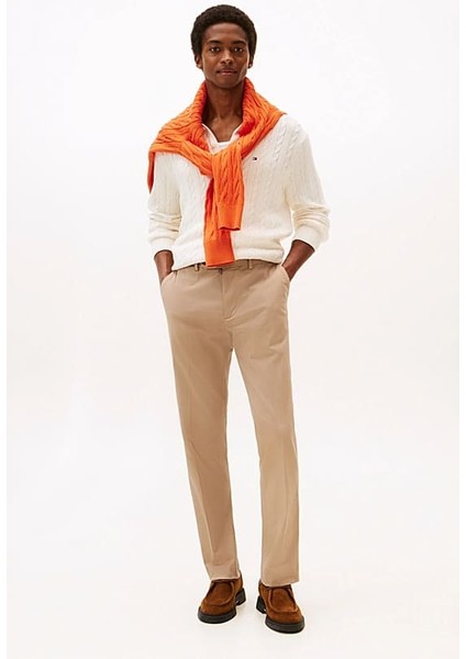 Erkek Düz Kesim Klasik Chino Pantolon - Bej fiyatları
