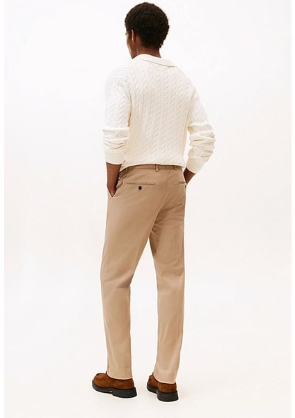 Erkek Düz Kesim Klasik Chino Pantolon - Bej modelleri