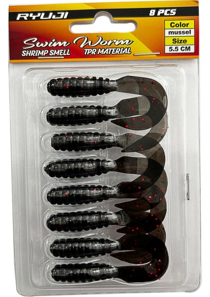 Swim Worm 5.5cm 8 Adet Lrf Silikon Yem
