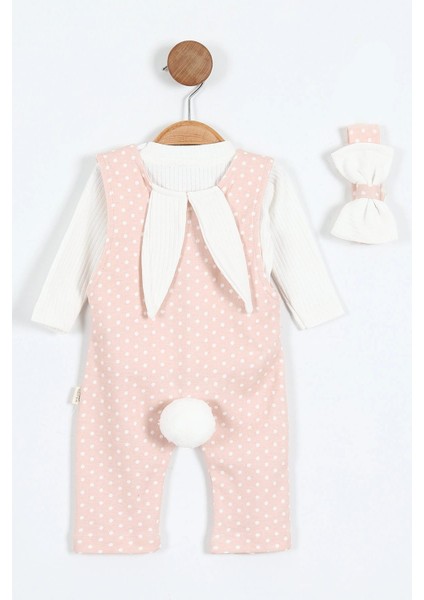 Tavşan Nakışlı Kız Bebe Ikili Salopet Set fiyatları