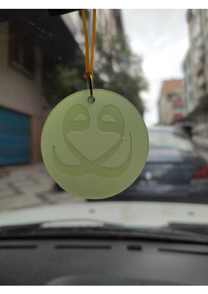 Vav Karanlıkta Parlayan Fosforlu Dikiz Aynası Asma Süsü Islami Aksesuar