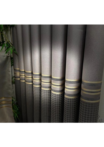 Nivemeshome Didim FT671537 V-5403 Gümüş 1/3 Sık Pileli Fon Perde Apm