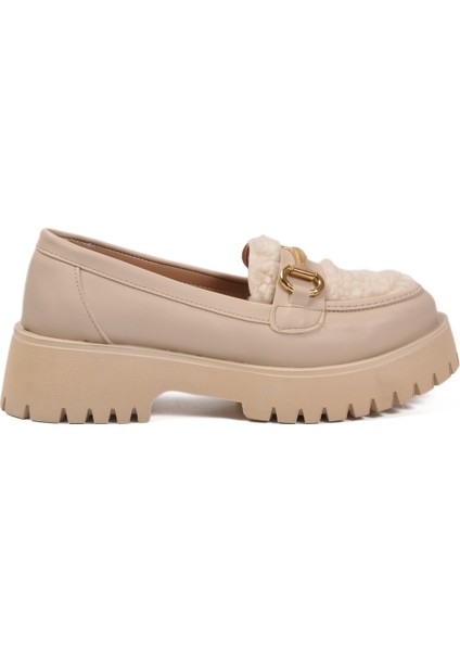 Bej Kalın Tabanlı Kadın Casual Ayakkabı fiyatları