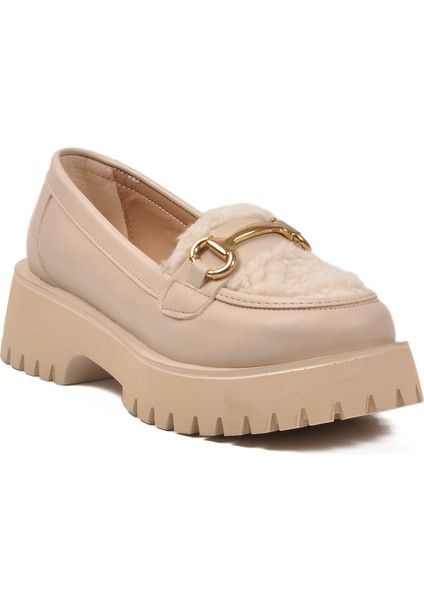 Bej Kalın Tabanlı Kadın Casual Ayakkabı fırsatları