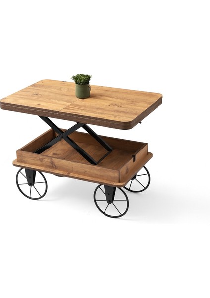 Akıllı Sehpa Satranç Tavla Model Orta Sehpa Tekerlekli Ceviz fırsatları