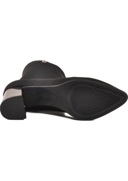 Siyah Streç Kadın Topuklu Bot indirimleri