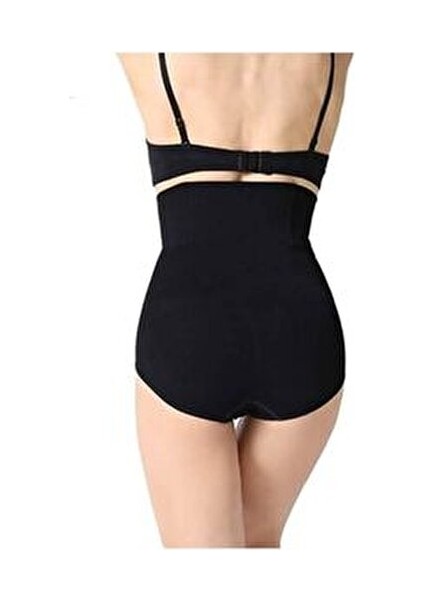 Doğum Sonrası Siyah 1 Beden Küçük Gösteren Yüksek Bel Toparlayıcı Sıkılaştırıcı Slip Korse Külot