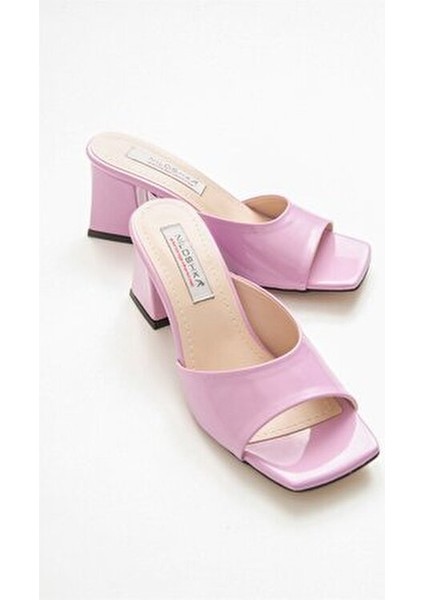 Dublın Kadın Terlik Lila Rugan Suni Deri Yaz Sezonu İçin Konforlu Tasarım