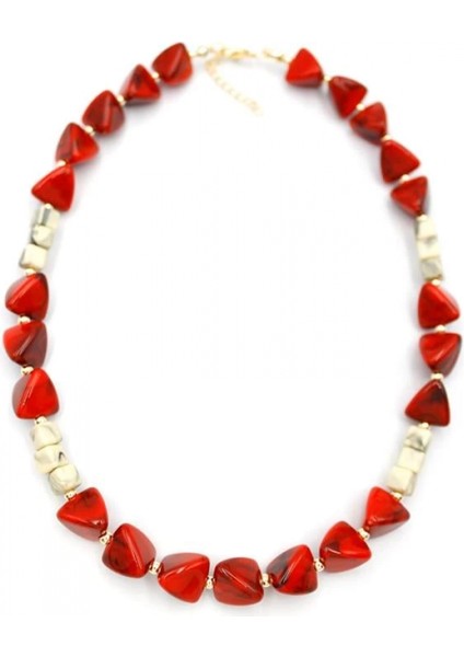 Akrilik Kolye - Kırmızı