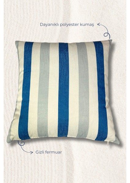 Çizgili Desenli Polyester Kırlent Kılıfı 2li Set modelleri