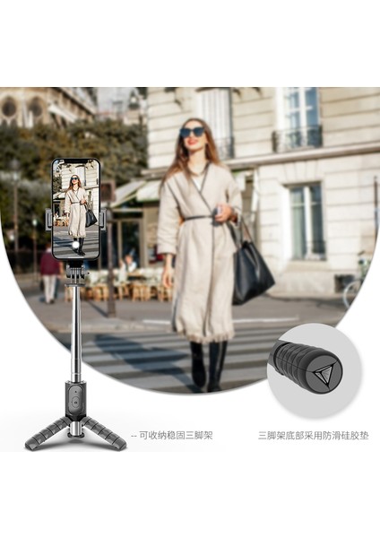 Magic Snapshot 2’si 1 Arada Bluetooth Selfie Stick Tripod – Kablosuz Uzaktan Kumandalı, 360° Döner Telefon Tutucu, Paslanmaz Çelik Gövde, Taşınabilir & Katlanabilir Tasarım | Q11 modelleri