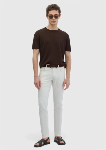 Kahverengi Bisiklet Yaka Düz Örgü Triko fiyatları