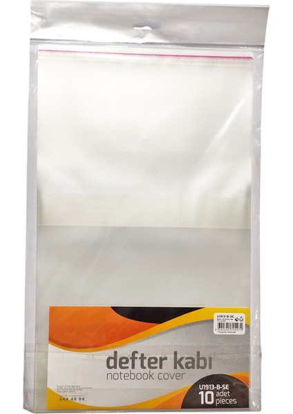 A5 Boyunda Notebook Şeffaf Hazır Defter Kabı Şeffaf - 10 Adet