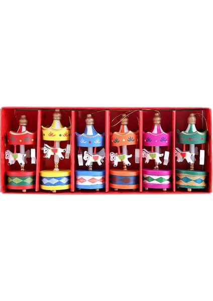 6lı Set Atlı Karınca Mini Renkli Nostaljik El Yapımı Hediyelik Süs Yılbaşı Hediyeliği Özel Gün