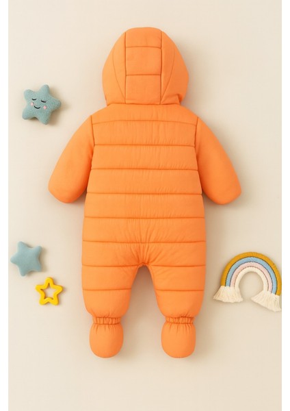 Yeni Sezon Cepli Sevimli Tavşan Figürlü Kapüşonlu Bebek-Çocuk Kozmonot-Astronot Tulum modelleri