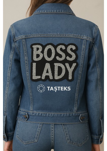 Taşlı Ütülenebilen Veya Sticker Olarak Kullanılabilen 'boss Lady' Yazı Modeli fırsatları