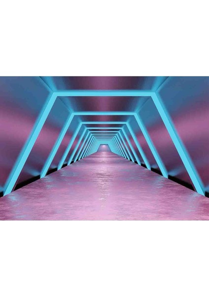 3 Boyutlu Çizgili Neon Işık Desenli Isı ve Ses Yalıtımlı Sağlıklı Tekstil Duvar Kağıdı fiyatları