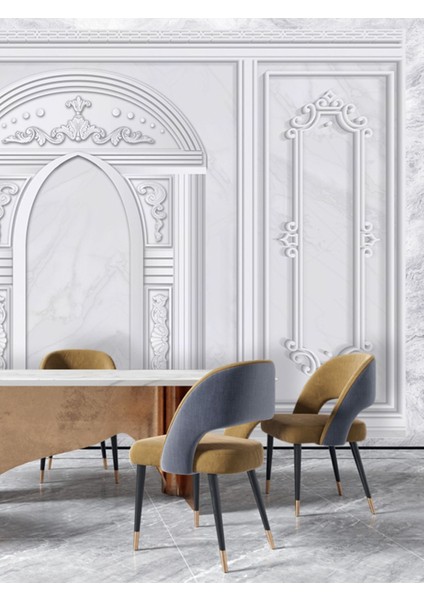 Mermer Çerçeve Desenli Isı ve Ses Yalıtımlı Sağlıklı Tekstil Duvar Kağıdı fiyatları