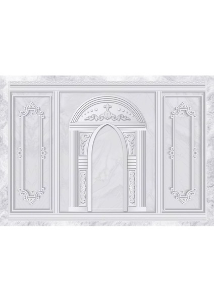 Mermer Çerçeve Desenli Isı ve Ses Yalıtımlı Sağlıklı Tekstil Duvar Kağıdı fırsatları