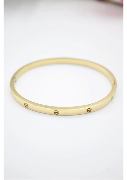 Crt Model Taşsız Ince Bilezik - Altın