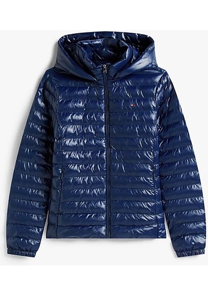 Kadın Slim Fit Kapüşonlu Şişme Mont - Lacivert indirimleri