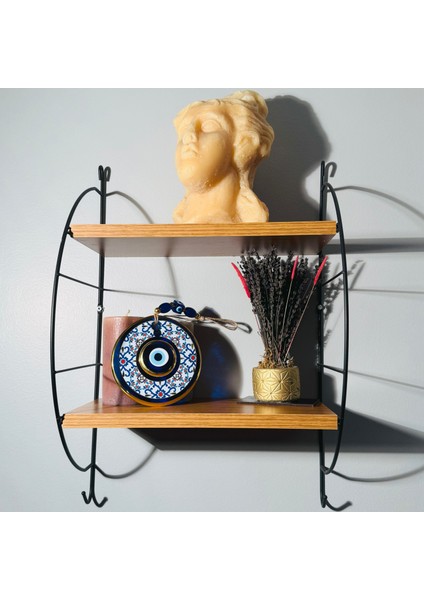 El Yapımı Hediyelik Dekoratif Nazar Boncuğu, Yaldızlı ve Ipli, 13 cm Duvar Süsü, Cam Nazarlık