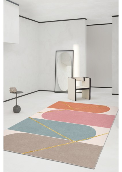 Dekoratif Özel Tasarım Yıkanabilir,ince, Kaymaz Tabanlı, Modern Salon Halısı, Mutfak Halısı, Yolluk