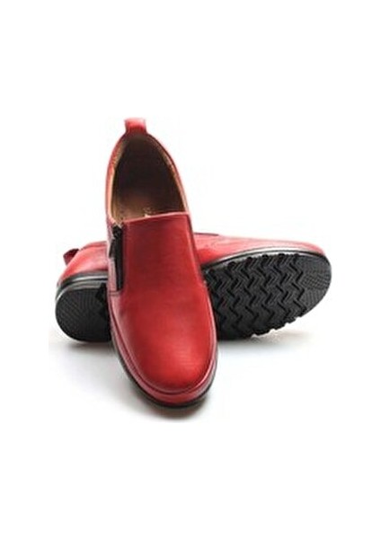 Kadın Ortopedik Yumuşak Taban Deri Triko Günlük Ayakkabı Kırmızı Kauçuk Taban fırsatları