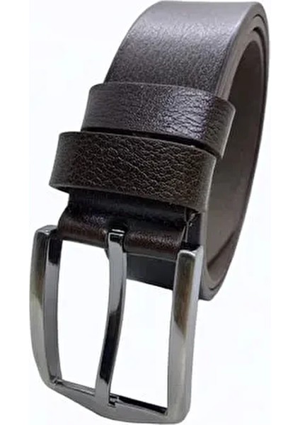 Erkek Kemer %100 Hakiki Deri Kahverengi 4 cm Şık Tasarım ve Günlük Kullanım İçin