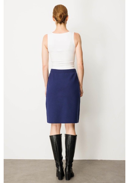 Kadın Triko Düz Basic Etek Lacivert fiyatları
