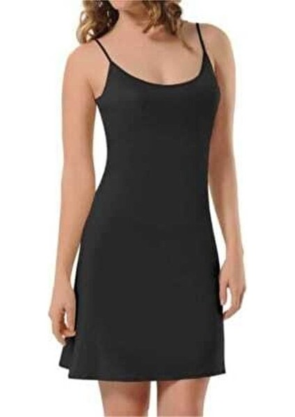 Kadın Beyaz Ip Askılı Likralı Kombinezon