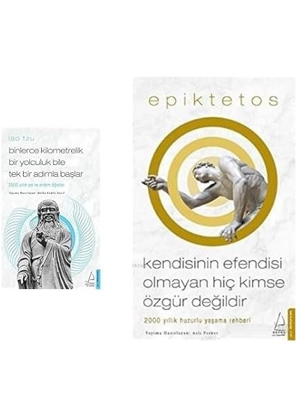 Binlerce Kilometrelik Bir Yolculuk Bile Tek Bir Adimla Baslar+ Kendisinin Efendisi Olmayan Hic Kimse Ozgur Degildir =2 Set