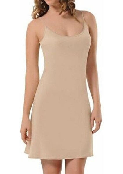 Kadın Beyaz Ip Askılı Likralı Kombinezon