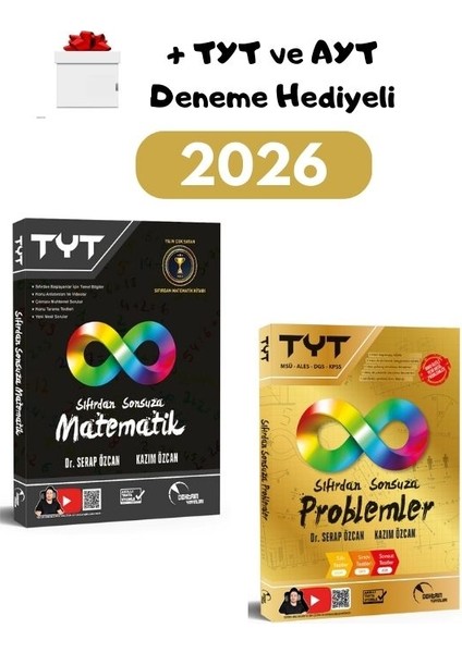 2026 Sıfırdan Sonsuza Tyt Matematik ve Problemler Video Takip Kitapları/kazım Özcan + Deneme Hediye
