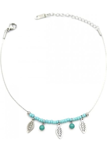 Boncuklu Yonca Halhal - Gümüş fiyatları