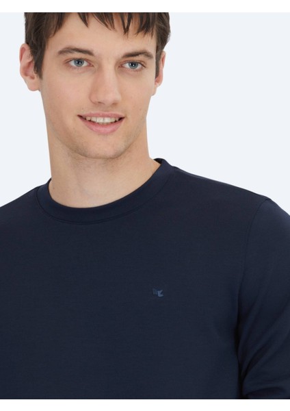 Lacivert Bisiklet Yaka Sweatshırt modelleri