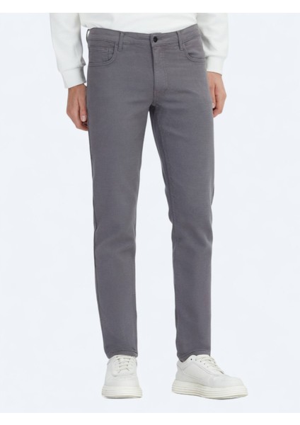 Antrasit Dokuma Slim Fit Casual Pamuk Karışımlı Pantolon fiyatları