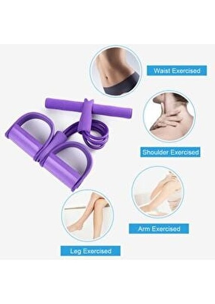 Vücut Şekillendirici Bady Trimmer Egzersiz Karın El Ayak Direnç Lastiği Mor fiyatları