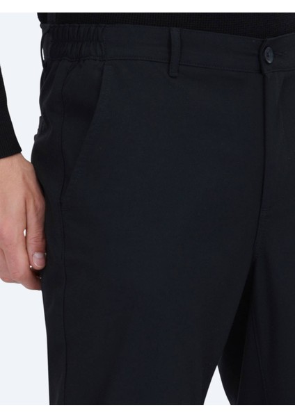 Siyah Dokuma Jogging Fit Casual Pantolon modelleri