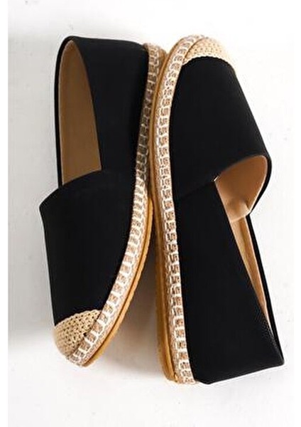 Kadın Espadril Düz Topuk Suni Deri ve PVC Taban ile Konfor